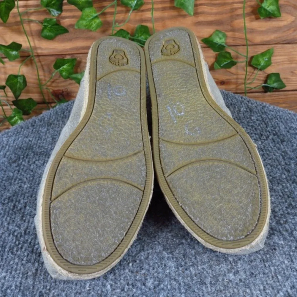 Skechers BOBS Highlights High Jinx Women's Espadrille Wedge Size 8.5 Gray Canvas